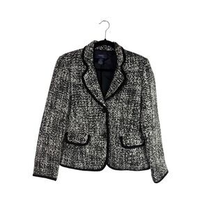 Fundamental Things Black and White Tweed Jacket- Size 6